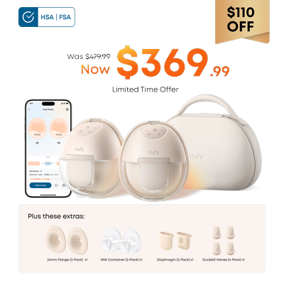 eufy Wearable Breast Pump S1 Pro Essential Kit (24 mm Flange) with 24mm Flange