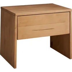 Schlafkontor, Nachttisch, Hilla Nachtkommode Nadelholz Massiv/Eichefarbig/1 Schubkasten (50 x 38 x 41 cm)
