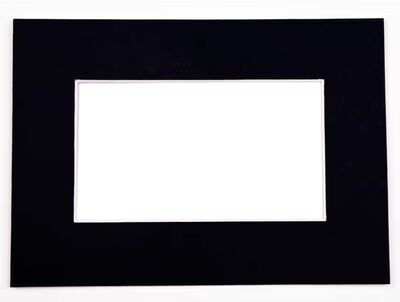 ClearBags "Single Mats, Black 18"" x 24"" Outer Cut, 12 5/8"" x 18 5/8"" Inner Cut 10 Pack"