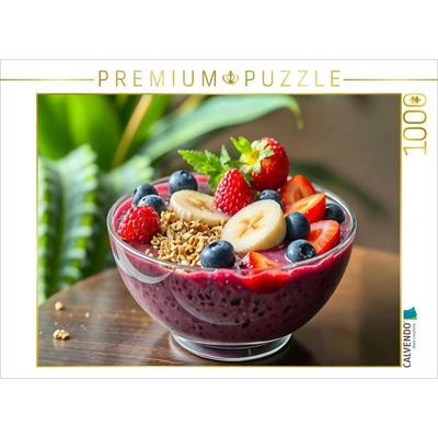 CALVENDO Puzzle Superfood für die Sinne - Açaí-Bowl als HD-Leinwand & Puzzle! | 1000 Teile Lege-Größe 64x48cm Foto-Puzzle für glückliche Stunden,