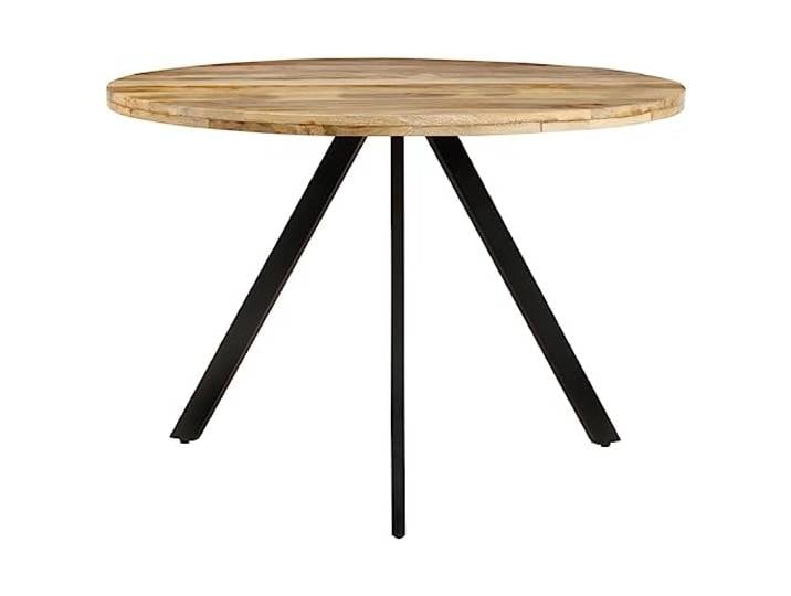 KGHERMDF Esstisch 110x75 cm Massivholz Mango Vintage Design, Pulverbeschichtetes Eisengestell, Robust, Stabil, Für Küche Und Esszimmer