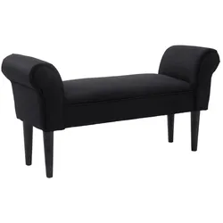 HOMCOM - Sitzbank - 102 x 36 x 51 cm - schwarz