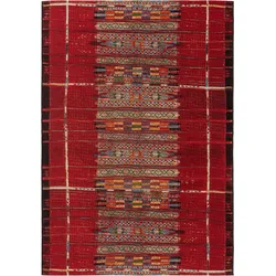 benuta Nest In- & Outdoor-Teppich Artis Multicolor/Rot 160x235 cm - Teppich für Balkon, Terrasse & Garten