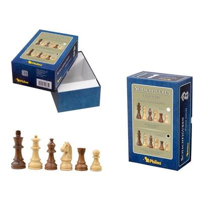 Schachfiguren Sigismund, Königshöhe 78 mm, gewichtet, in Setup Box