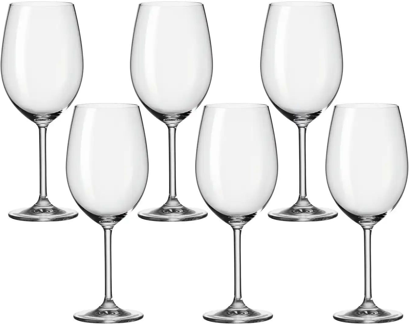 LEONARDO 6er-Gläserset  Daily ¦ transparent/klar ¦ Glas ¦ Maße (cm): B: 9,5 H: