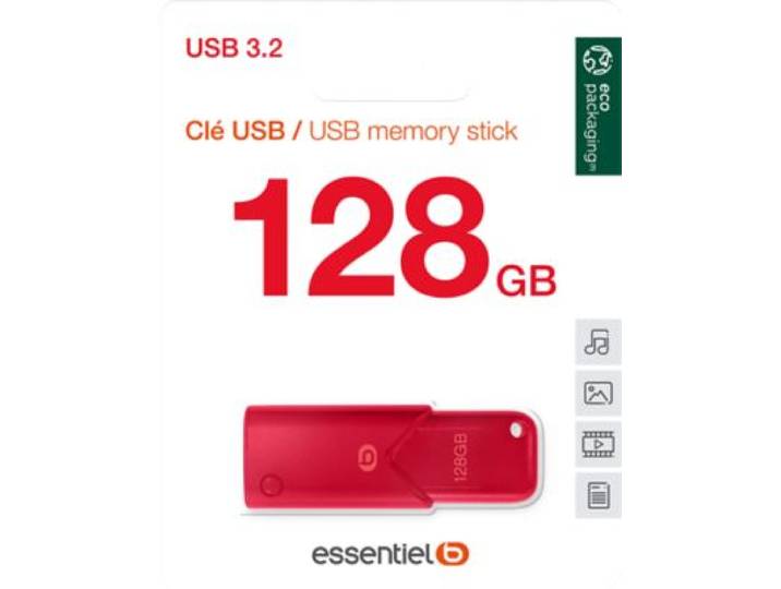 Essentielb - Clé Usb 128go Usb 3.2