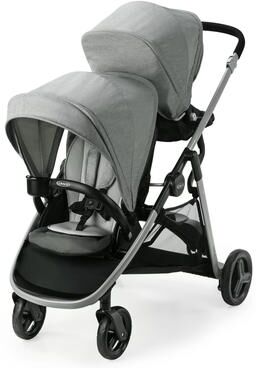 Graco Ready2Grow LX 2.0 Double Stroller Features Bench Seat and Standing Platform Options, Clark - N/A