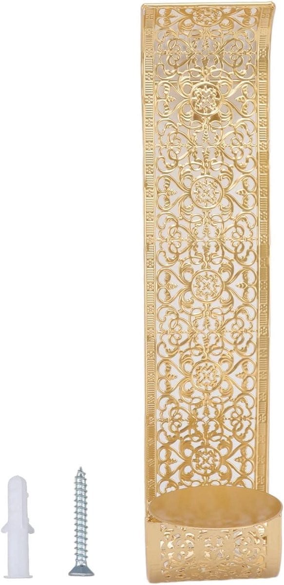 Gouden Wandkandelaar - Decoratieve Kaarsenhouder voor Taperkaarsen - Goud