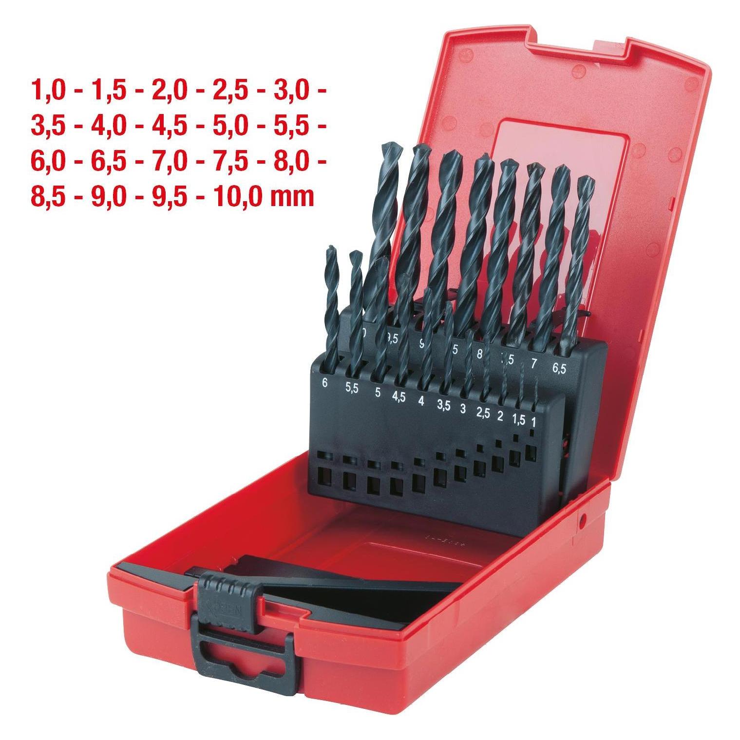 KS Tools HSS-R Spiralbohrer-Satz (1 Millimeter, 1.5 Millimeter, 10 Millimeter, 2 Millimeter, 2.5 Millimeter, 3 Millimeter, 3.5 Millimeter, 4 Millimeter, 4.5 Millimeter, 5 Millimeter, 5.50 Millimeter, 6 Millimeter, 6.5 Millimeter, 7 Millimeter, 7.5 Millimeter, 8 Millimeter, 8.5 Millimeter, 9 Millimeter, 9.5 Millimeter) (330.1620)