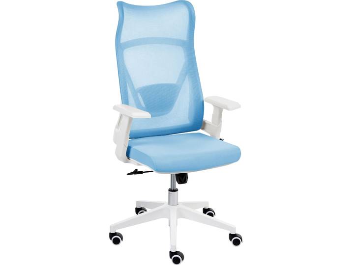 BELIANI Bürostuhl Hellblau Mesh Drehbar Höhenverstellbar mit Armlehnen Heimbüro Homeoffice Modern