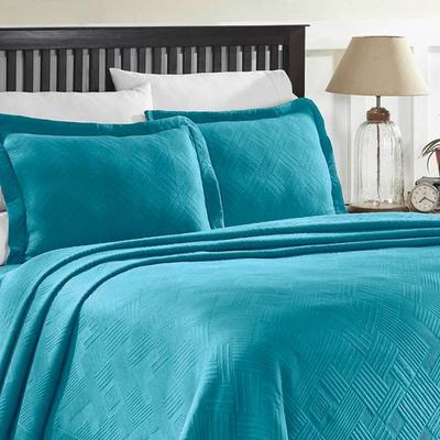 Home City, Inc. Geometric Fret Bedspread Set, Full / Double, Blue
