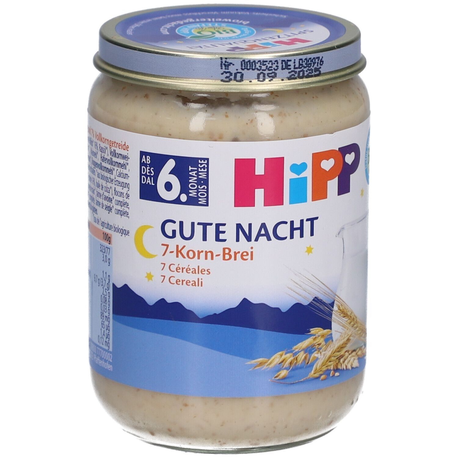 HiPP Gute Nacht 7-Korn-Bio-Brei - ab 6 Monaten x4 4x190 g Brei