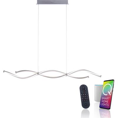LED Pendelleuchte "Q-MALINA", silber (stahlfarben), 2, 1 Stk., NEUHAUS Q SMART HOME LIGHTS, Leuchten, LED Pendelleuchte