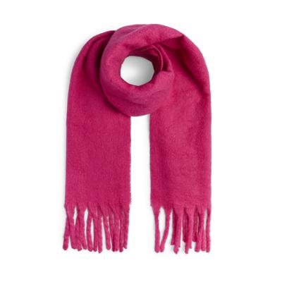Schal PIECES "PCNIKITA LONG SCARF NOOS BC", Damen, pink (beetroot lila), Strick, Kunstfaser, unifarben, Modetücher Schal, Kunstfaser