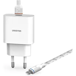 Unisynk 10388 mobile device charger Universal White AC Fast charging Indoor (20 W, 1 Port), USB Ladegerät, Weiss