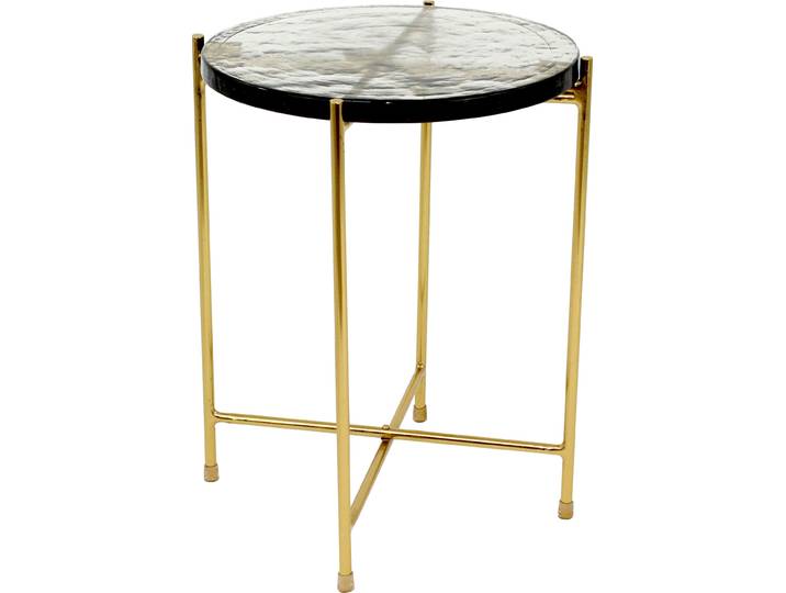 Couchtisch PAROLI, gold (gold, klar), B:40cm H:50cm T:40cm, Tische, Couchtisch