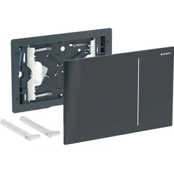Geberit Sigma70 BetPl., für 2-Mengen-Sp. Glas schwarz