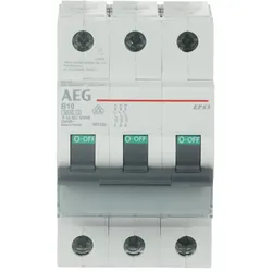 AEG EP63 B10 - LS-Schalter 6kA 3P 10A, B-Charakteristik 4TQA667222R0000 EP63B10