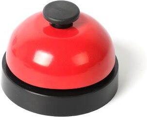 Friendly Fresh Finds Modern Metal Hand Bell Set Assorted Colors For Kitchen, Restaurant, Bar, Table Games, Pet Training, Interactive Fun red
