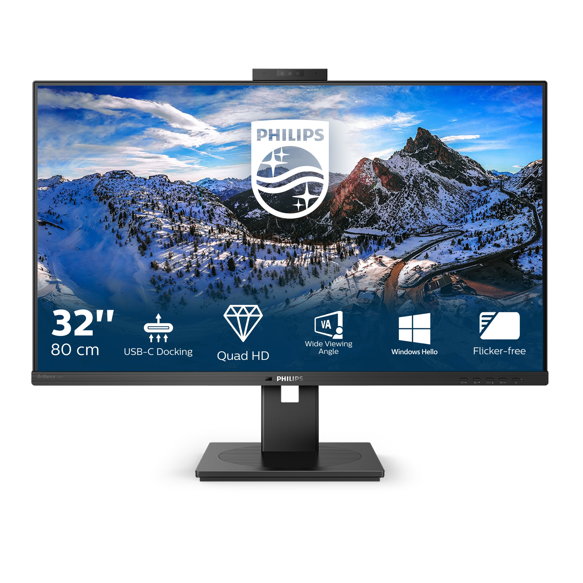 Philips P-line 326P1H 31.5 Zoll WQHD IPS LED 16:9 75 Hz Office Monitor 326P1H/00