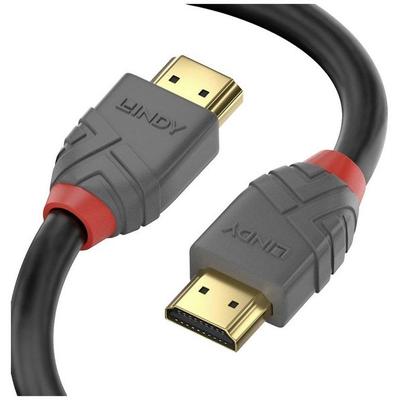 LINDY Anschlusskabel HDMI-A Stecker, HDMI-A Stecker 15.00m Schwarz, Grau 36968 HDMI-Kabel