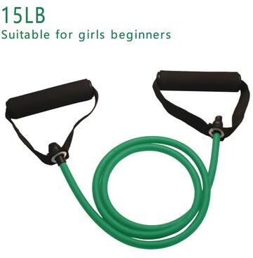 Uplift Picks Resistance Bands With Handles Home Workout Strength Training Set green 15 Lbs