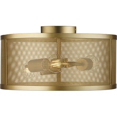 SEARCHLIGHT Deckenleuchte "Fishnet 3Lt Deckenleuchte - Mattgoldenes Metall", gold (matt, goldfarben), H: 21cm, 1 Stk., Leuchten, Deckenleuchte