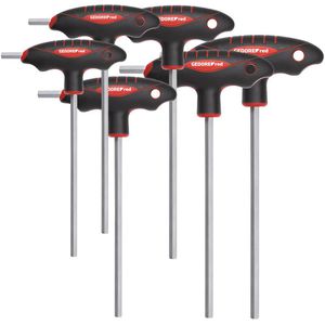 GEDORE-Red Sechskantschlüssel R38672006, 2,5 - 8mm, mit T-Griff, 6-teilig