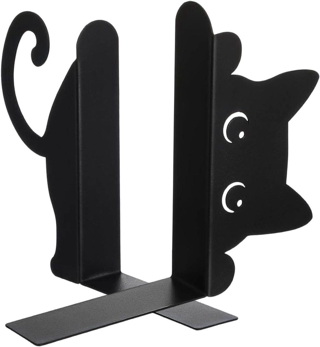 Boekensteunen van metaal met katten decoratie voor het organiseren van boeken, 2 stuks, meerkleurig