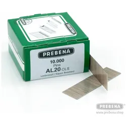 Prebena, Tackerklammern + Tackernägel, AL20CLS Pins (Stifte ohne Kopf) verbronzt