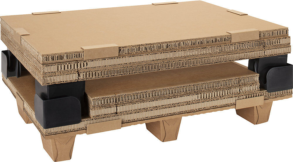 Transportbox mit Kufen, modular, braun, Innen-LxBxH 534 x 334 x 406 mm ratioform