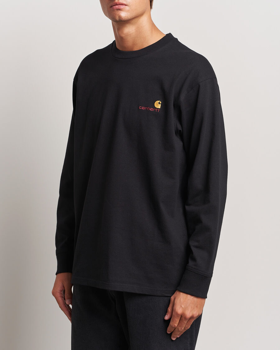 Carhartt WIP American Script Long Sleeve T-Shirt Black men S Sort