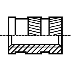 Bossard BN1052 Gewindeeinsatz, Messing, M6, Länge: 12,7 mm