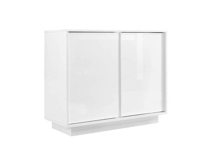 LYSIANE - Buffet 2 Portes Finition Blanc Laqué Brillant Weiss
