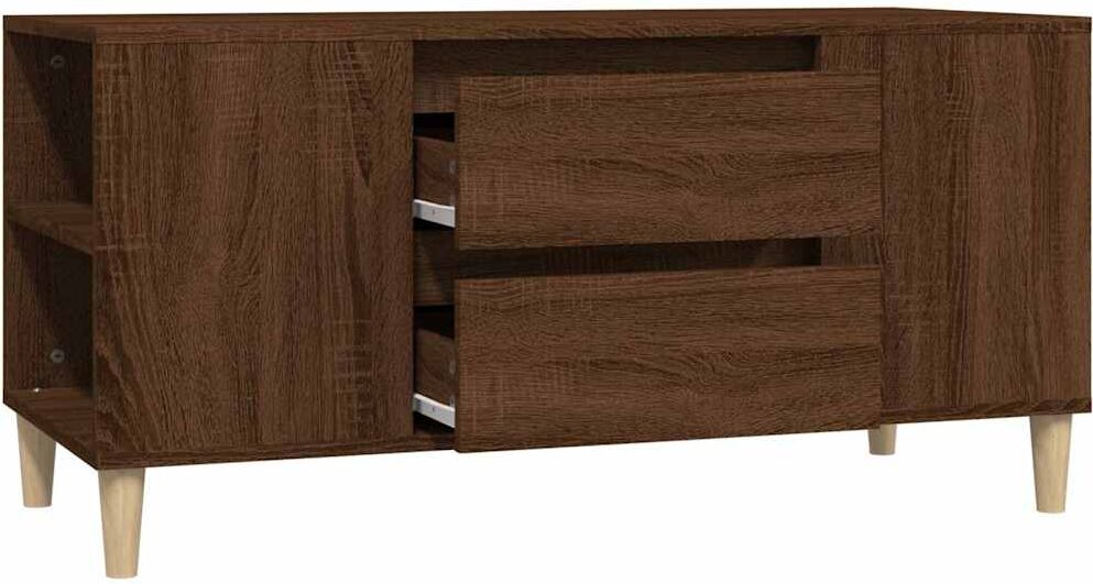 vidaXL Meuble TV Chêne marron 102x44,5x50 cm Bois d'ingénierie