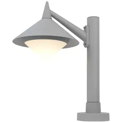 Außen Steh Stand Lampe Garten Sockel Weg ALU Säulen Strahler Leuchte grau WOFI 379401500500