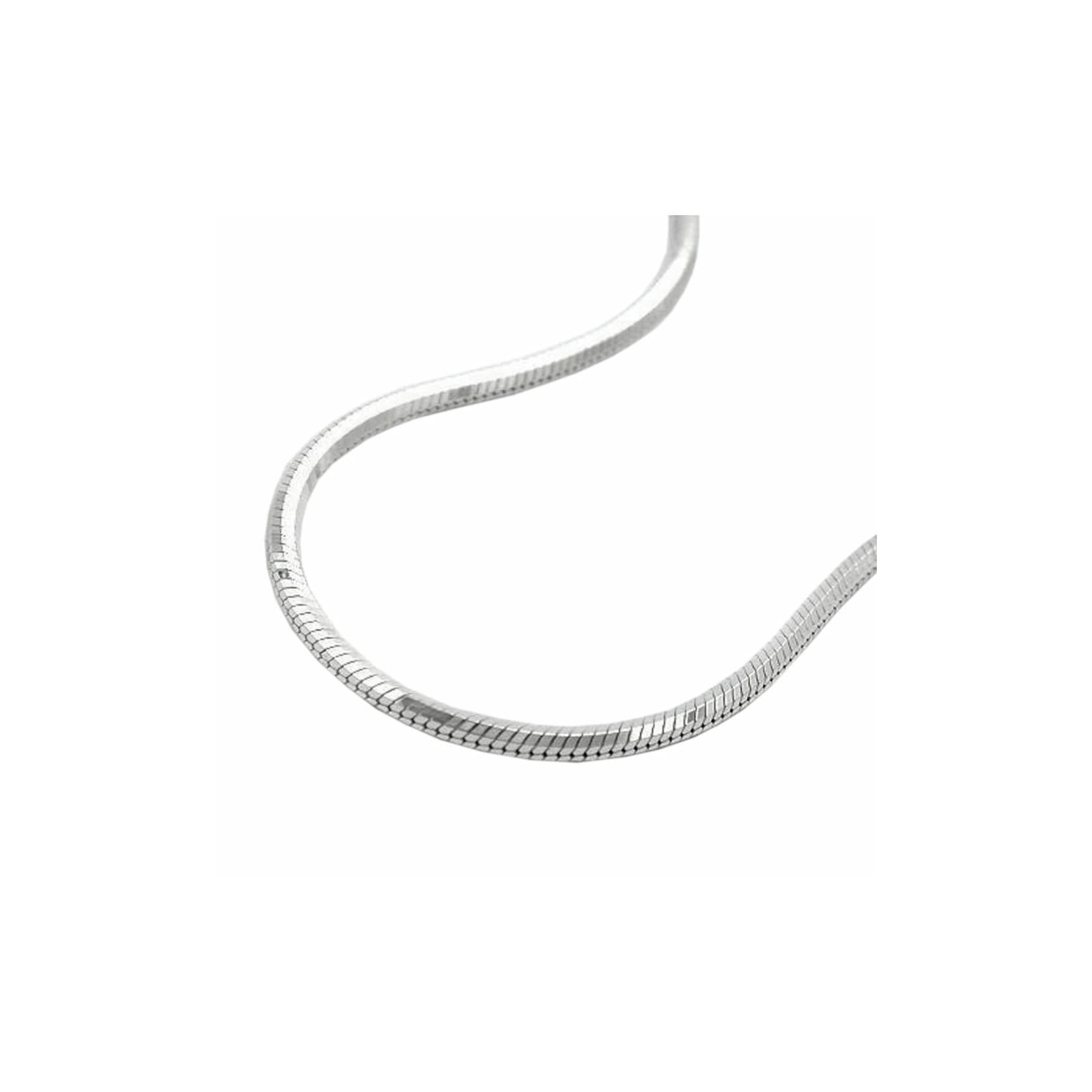 Gallay Kette 1,3mm Schlange fünfkantig diamantiert Silber 925 45cm