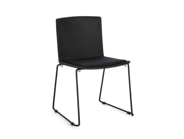 Set 6 chaises acier noir total