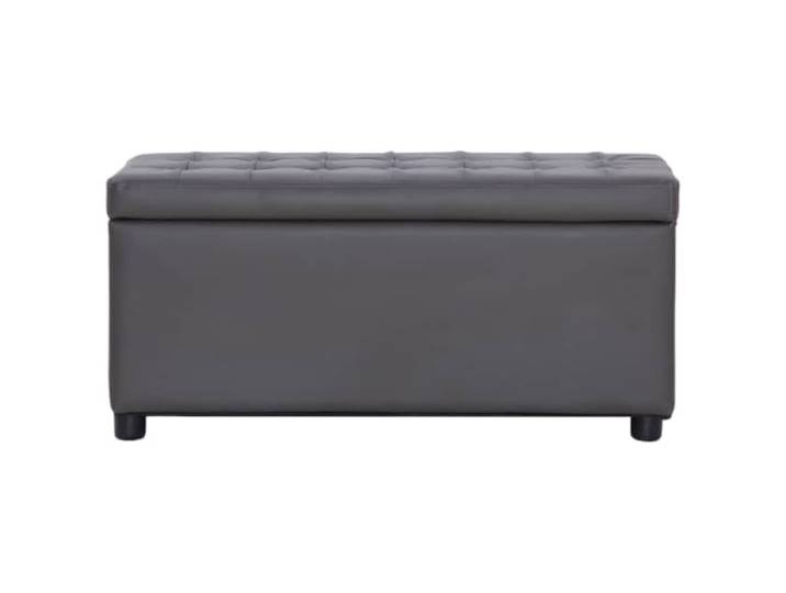 HBBMGYD Sitzsack mit Stauraum, 87,5 cm, Grau Abnehmbarer Deckel, verstecktes Fach, Beistelltisch, Couchtisch, bequemer Schaumstoff, Holzrahmen