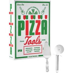The Essentials Pizzamesser und Pizzaschieber in Geschenkbox 2 El.