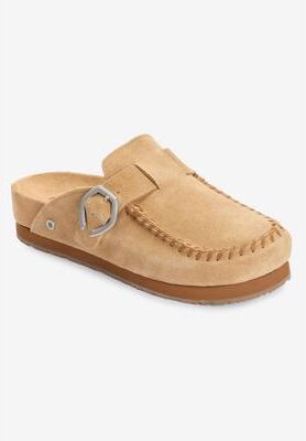 Women's Buckle Clog by Minnetonka in Cinnamon (Size 11 M)