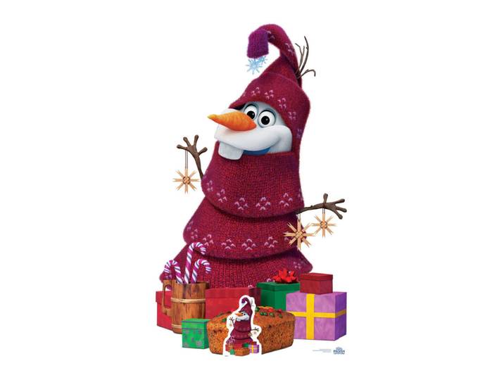 Star Cutouts - Figurine En Carton Disney Olaf Frozen Adventure ( Olaf Déguisé Pour Noël ) Hauteur 164 Cm