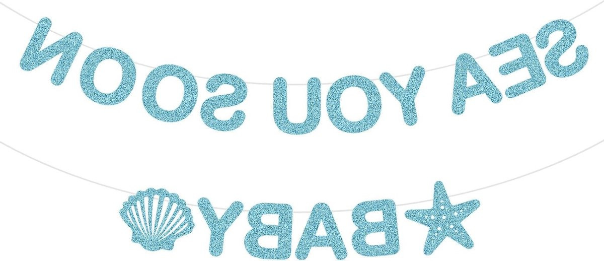 Onderwater Dieren Welkom Banner voor Babyshower met Zeethema Decoratie