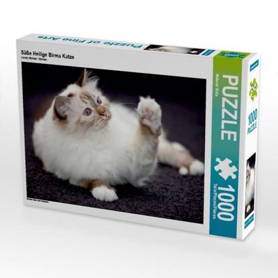 CALVENDO Puzzle Süße Heilige Birma Katze | 1000 Teile Lege-Größe 64x48cm Foto-Puzzle für glückliche Stunden