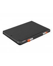 Logitech Slim Folio Tastatur und Foliohülle Bluetooth Pan-Nordic Graphite für Apple 10.2-inch iPad 7. Generation 8. for 7th Gen Dansk/ Norsk/ Svenska/ Suomalainen Qwerty (920-009479)