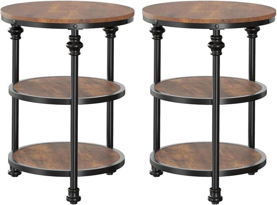 Rio End Table Brown 59.94cm H X 45.97cm W X 45.97cm D