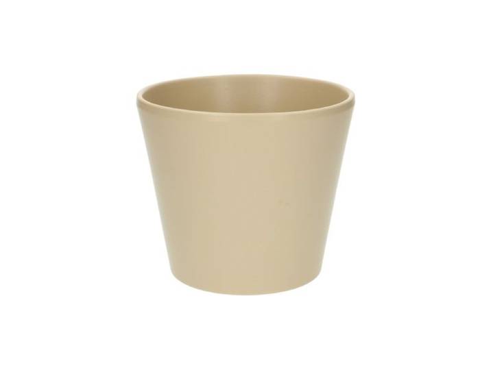 Bloempot 'taps', aardewerk, kiezelgrijs, ø15,5 cm