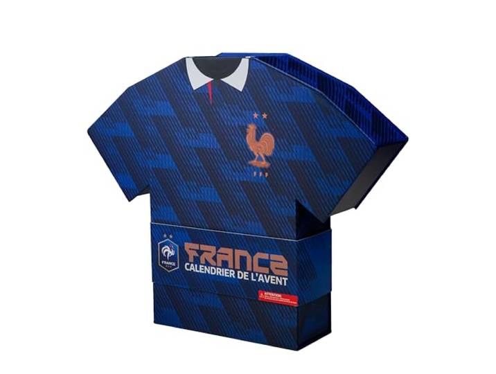 Cinereplicas Équipe de France de Football - Calendrier de l’Avent Maillot 2026-24 cadeaux sportifs inclus - Papeterie & Petits Accessoires - Licence Officielle