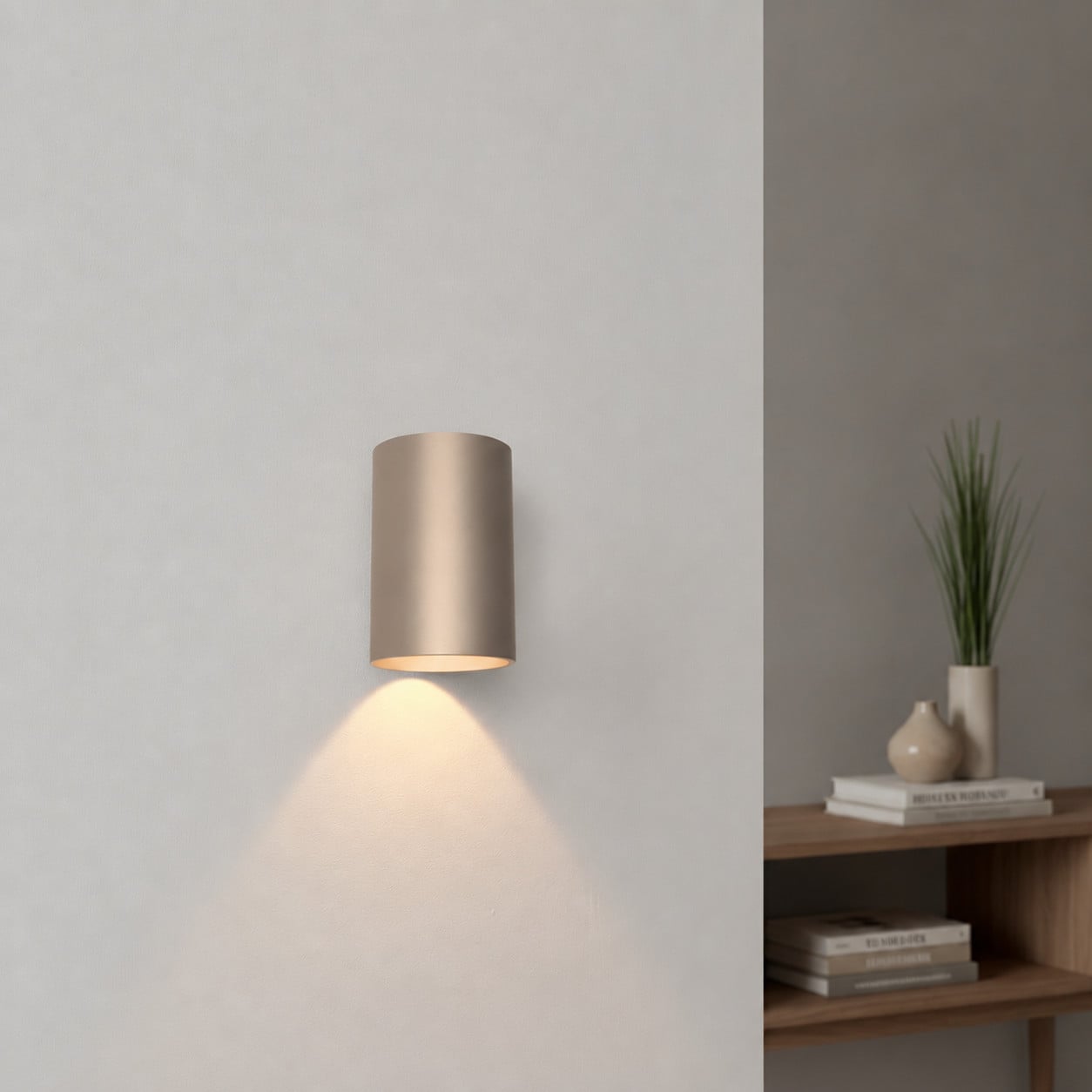 Artdelight Brody1 Design Wandlamp Champagne Goud/Messing