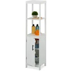 Relaxdays Weißer Badezimmerschrank Weiß,Schwarz